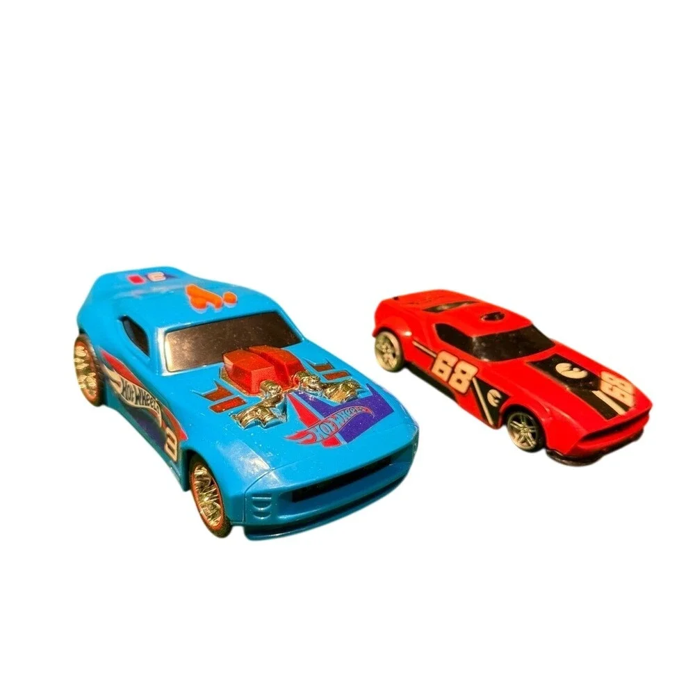 Hot Wheels Pop‎ Racers Nitro Door Slammer 7-Inch Blue Motorized Vehicle Set of 2